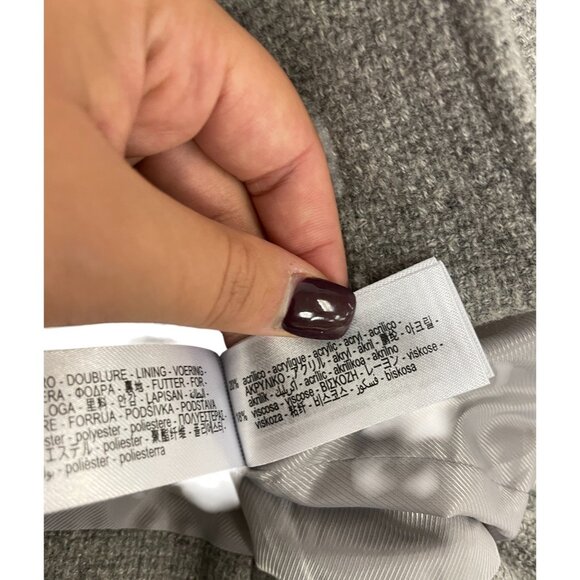 Zara Womens Jacket Blazer S Small Gray Round Neck Gold Button 3046/020 NWT - Picture 13 of 16